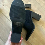 Forever 21 NWT Studded Ankle Boots Booties Black Faux Suede Sz 9 Photo 4