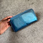 Handbag Republic Classic Vegan Teal Two Piece Crossbody/Wallet Set Blue Photo 6