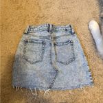 Denim Mini Skirt with Frayed Hem Blue Size 00 Photo 1