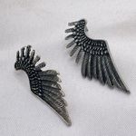 Awesome Vintage Angel Wings Pierce Earrings 2' B Photo 0