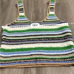 frame denim Frame Hand Chunky‎ Crochet Stripe Wool Blend Retro Pullover Tank Top Size S Photo 6