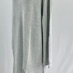 Abound New  Mock Neck Midi Ribbed Long Sleeve Slit Sweater Dress Grey Photo 6