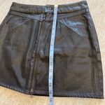 Paige Jasmine Sparkle Coating Skirt Front Black Metallic Mini A-Line Size 27/4 Photo 5