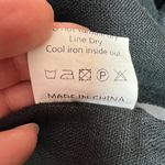 Linen Pants Womens Large Black Lagenlook Minimalist Straight Leg Cropped Stretch Photo 8