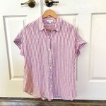 Beach Lunch Lounge Spencer pink and white button down shirt Photo 15