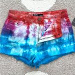 BDG Rainbow Tie Dye High Rise Cheeky Cutoff Denim Jean Shorts Size 29 Photo 6