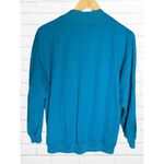 Belvedere Women's Size L Mockneck 80s Print Pullover Sweatshirt Bright Blue Geo Size L Photo 6