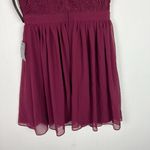 Lulus NWT Angel in Disguise Burgundy Lace Skater Dress Size Small S NEW T2140 Photo 9