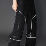NWT  dolls kill poster grl wide leg reflective track pants parachute s Photo 0