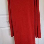 Nordstrom Abound Cowl Neck Sweater Dress wFront Slit in Red Persimmon Womens XL Photo 2