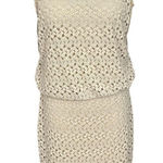 Free People  Tan Boho Crochet Lilly Mini Dress  S Photo 0