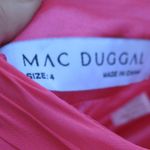 Anthropologie Mac Duggal Ruffle Tiered Cut Out Chiffon Gown 67911 Hot Pink Size  4 Photo 14