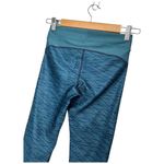 Under Armour Pants Womens Small Capri Leggings Heat Gear Printed Teal Green Photo 3