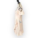 London Times  Dress Women's 8 Pink Cold Shoulder Flounce Ruffled Over the Knee Photo 3
