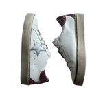 Shu Shop Reba Pink Glitter Sneakers Platform Silver Star Distressed Shoes Sz 8.5 White Photo 7