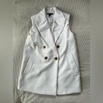 Banana Republic White Sleeveless Blazer Vest Photo 4