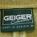 Geiger Wool 2 Piece Green Embroidered Floral Vintage Skirt Jacket Set Size 34 Photo 11