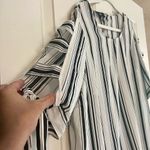 Iz Byer  Striped Cold Shoulder Blouse Large Photo 1