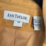 Ann Taylor Vtg Mustard Yellow Silk Blazer Sz 10 Button Front Photo 8