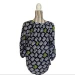 Crown & Ivy Elephant Print Comfy Business Casual Large Blouse Photo 2