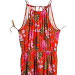 Old Navy  Romper Red Floral Print Tropical Sleeveless Summer Beach XL Photo 0