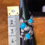 Sleeping Beauty Turquoise Butterfly Ring Size 9 Silver Photo 6