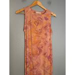 Electric & Rose Donna Sleeveless Midi Dress Pink Marble Print Size Medium Photo 4