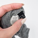 ECHO Gray Knit Touch Screen Gloves With Faux Leather Details Photo 4