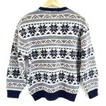 Vtg. Richmond 100% Wool Blue Gray Snowflake Pattern Sweater Womens Large Classic Photo 1