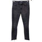 Abercrombie & Fitch Abercrombie Fitch Harper Low Rise Raw Ankle Stretch Skinny Jean 25 Short Black Photo 9