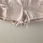 American Eagle  AE Pink Tie Dye Hi Rise Shortie Ripped distressed jean shorts 8 Photo 96