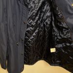 Giacca Navy Blue Hooded Anorak Jacket Quilted Lining Women's Size Small Photo 4