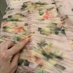 Mac Duggal IEENA FOR 
Light Pink Floral Print Asymmetrical Ruffle Hem Dress Photo 14