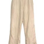 3.1 Phillip Lim Ivory Twill Tailored Side Slit Wide Leg High Rise Ankle Pants 0 Photo 1