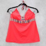 Mossimo Red Padded Halter Tie Bikini Tankini Tank Top Beach Swim S Small Photo 0