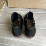 Vince Camuto Black Leather Peep Toe Booties Photo 2