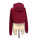 Gymshark Training Cropped Logo Hoodie Maroon Red Burgundy Size Small Photo 4