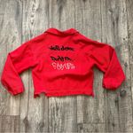 Vintage Y2K red distressed denim jacket Photo 5