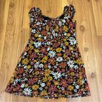 No Boundaries Floral Puff Sleeve Mesh Lined Ruffle Mini Cap Sleeves Dress  XXL 19 Photo 4