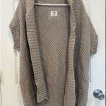 L.O.G.G. by H&M Knit Cardigan Vest Sleeveless Duster‎ Sweater Beige Large Tan Photo 0