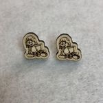 Lizzie McGuire Wood Stud Earrings Brown Photo 1