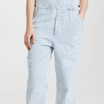 Faherty  TopSail Railroad Stripe Overalls New with tags size Large Photo 0