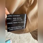 Gallery  Camel Tan Color Wool Blend Pea Coat Size M Fall Winter Photo 10