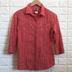 The North Face  coral 3/4 sleeve‎ button down top Photo 1