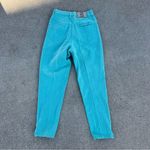 Vintage 90s Gitano Teal Ankle Zipper High Rise Jeans Blue Size 26 Photo 2