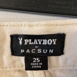 Playboy  Cream Pants from Pacsun  with Pink Logo size 25 inseam 30” waist 24” Photo 3
