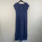 Boston Proper Vintage Denim Square Neck High Waist Short Sleeve Maxi Dress Sz 6 Photo 6