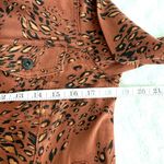 Ella Moss Lenna Brick Red Leopard Print Mobwife Fall Denim Jean Jacket L Photo 5