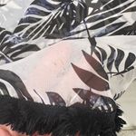 West Loop  Beach Cover Up Sheer Palm Leaves Floral One size Fits Most Photo 7