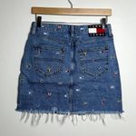 Tommy Hilfiger Embroidered Logo Denim Mini Skirt Photo 1